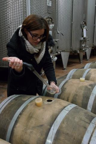 Clémence Gloaguen in de kelder.